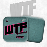 2026 WTF Cornhole X-RAY Aqua/Black carpet - ACL Pro Stamped Cornhole Bags - Set of 4 bags