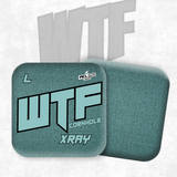 2026 WTF Cornhole X-RAY Aqua/Black carpet - ACL Pro Stamped Cornhole Bags - Set of 4 bags