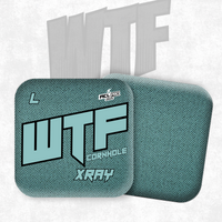 2026 WTF Cornhole X-RAY Aqua/Black carpet - ACL Pro Stamped Cornhole Bags - Set of 4 bags