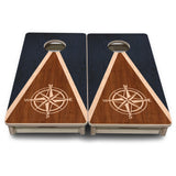 Mini Cornhole Boards - Compass Stain Triangle