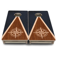 Mini Cornhole Boards - Compass Stain Triangle