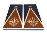 Compass Stain Triangle Cornhole Boards - All Weather Series