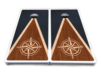 Compass Stain Triangle Cornhole Boards - All Weather Series
