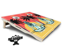 Sunset Girl Cornhole Boards - Pro Solution Elite Series