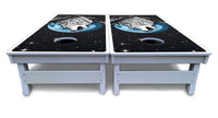 Wolf Howling at Moon Cornhole Boards - All Weather Series