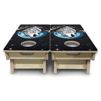 Mini Cornhole Boards - Wolf Howling