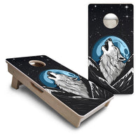 Mini Cornhole Boards - Wolf Howling