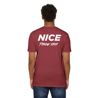 NICE Throw Shop Unisex Tee White Logo – Multiple Colors