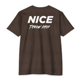 NICE Throw Shop Unisex Tee White Logo – Multiple Colors
