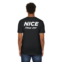 NICE Throw Shop Unisex Tee White Logo – Multiple Colors