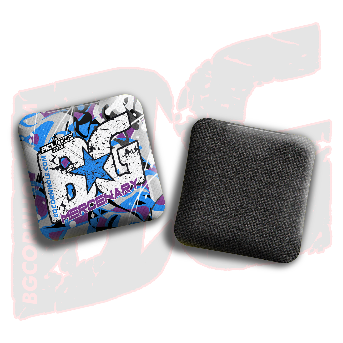 BG Cornhole 2026 COMP BG MERCENARY - "Modern" - ACL Comp Stamped Cornhole Bags - SET OF 4 BAGS