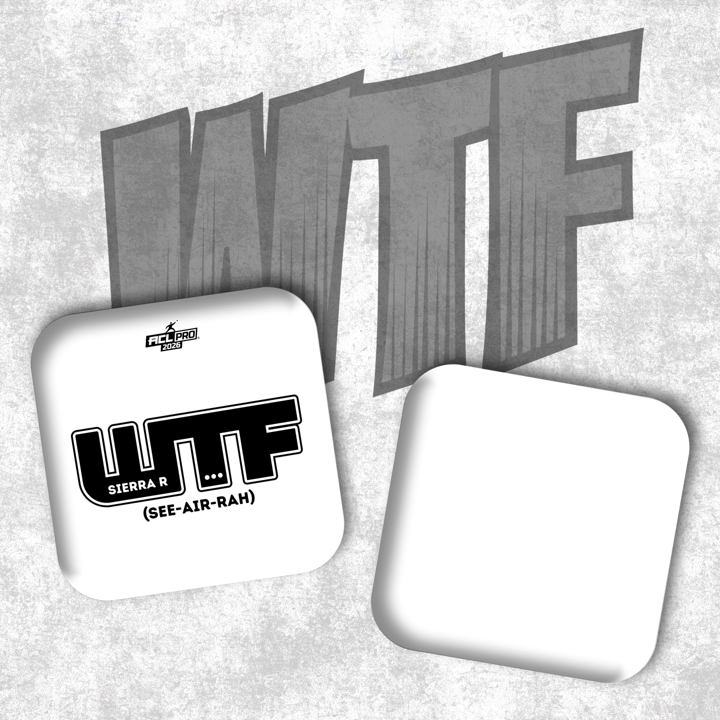 22026 WTF Cornhole Sierra Genesis Logo - ACL Pro Stamped Cornhole Bags - Set of 4 bags
