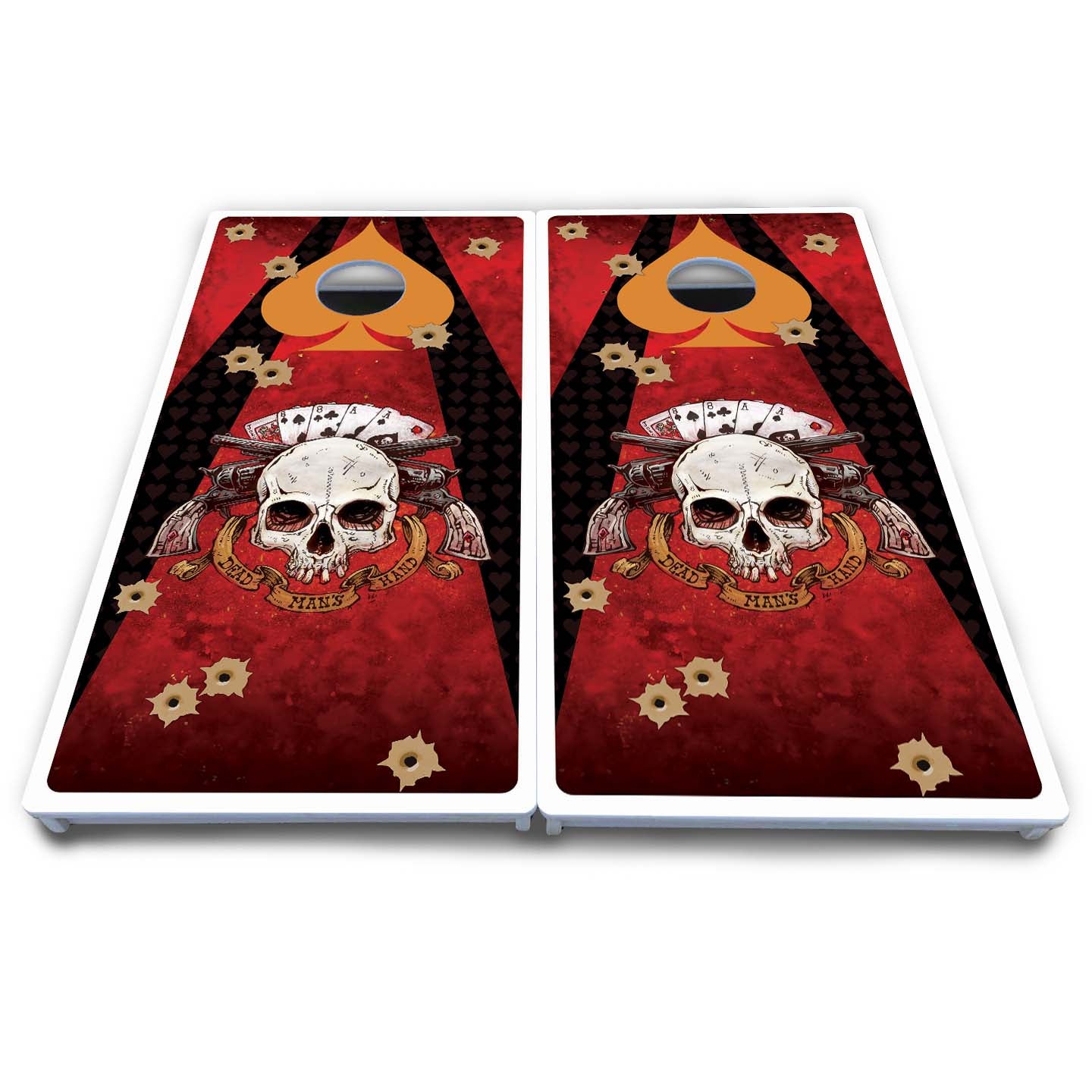 Artist Series Cornhole Boards - All Weather Series - Deadman's Hand