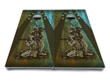 Artist Series Cornhole Boards - All Weather Series - Split Design