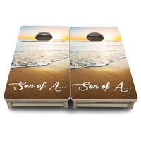 Mini Cornhole Boards - Beach Sunset