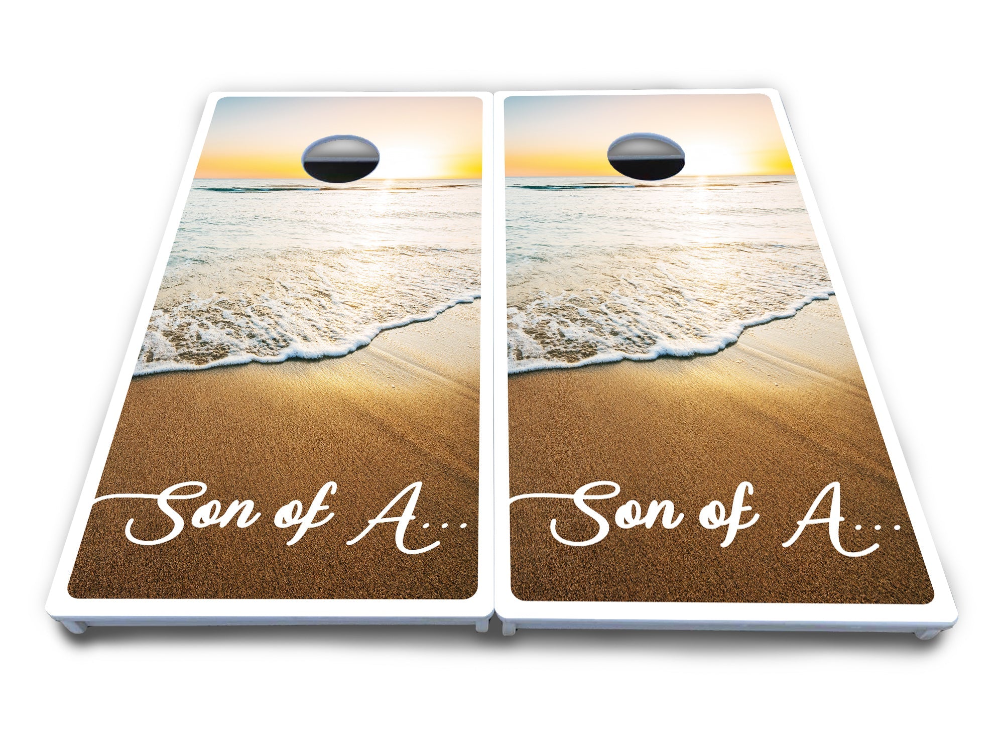 Beach Sunset Cornhole Boards - All Weather Series