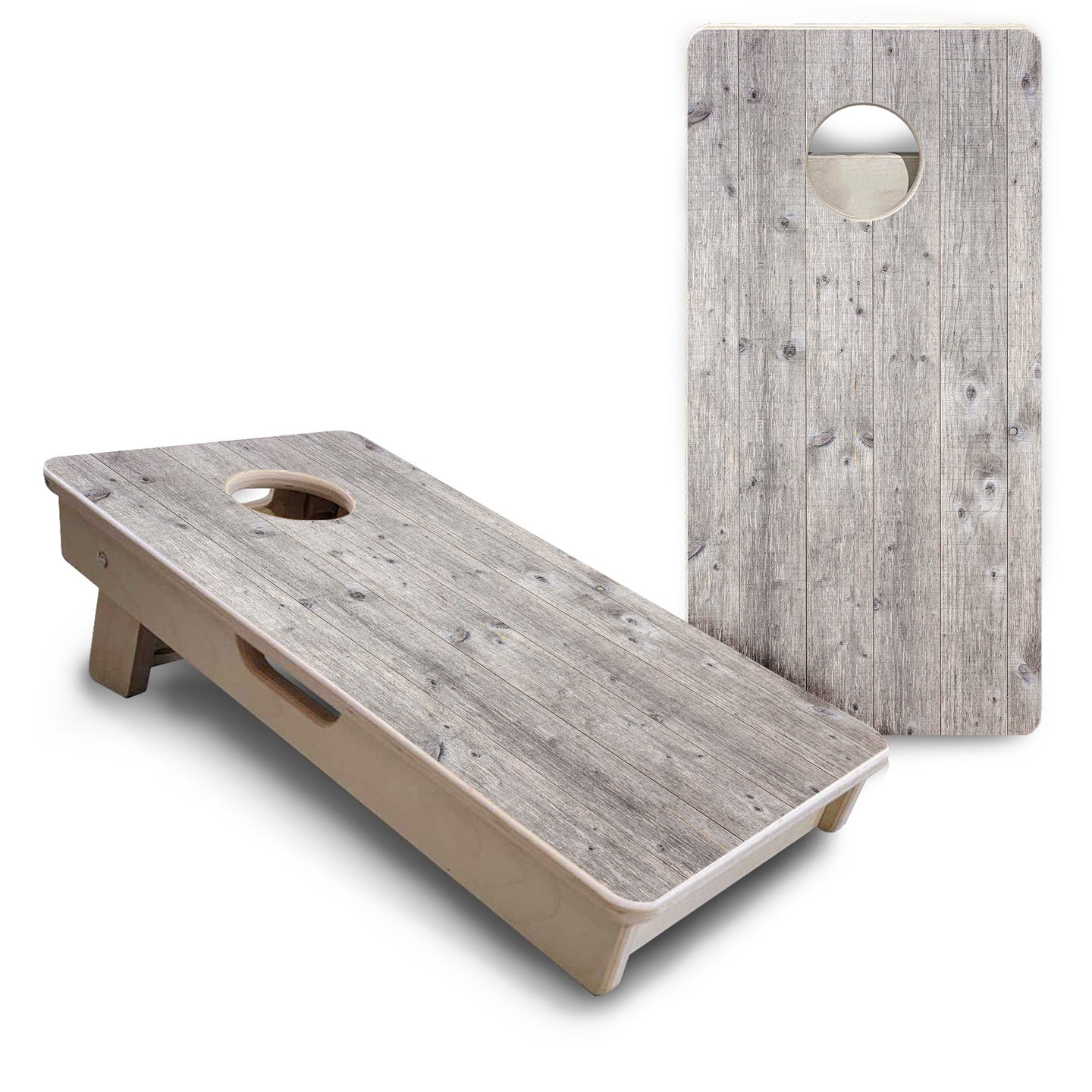 Mini Cornhole Boards - Driftwood Grey Stained