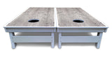 Driftwood Grey Stained Cornhole Boards - All Weather Series