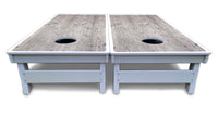 Driftwood Grey Stained Cornhole Boards - All Weather Series