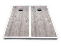 Driftwood Grey Stained Cornhole Boards - All Weather Series