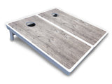 Driftwood Grey Stained Cornhole Boards - All Weather Series