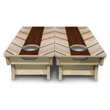Mini Cornhole Boards - Cream Planks