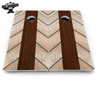 Cream Planks Cornhole Boards - Pro Solution Elite Series
