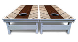 Cream Planks Cornhole Boards - All Weather Series