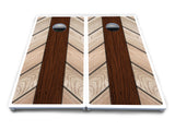 Cream Planks Cornhole Boards - All Weather Series