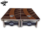 Curved Herringbone Cornhole Boards - Pro Solution Elite Series