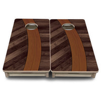 Mini Cornhole Boards - Curved Herringbone