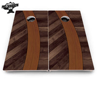 Curved Herringbone Cornhole Boards - Pro Solution Elite Series