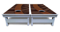 Curved Herringbone Cornhole Boards - All Weather Series