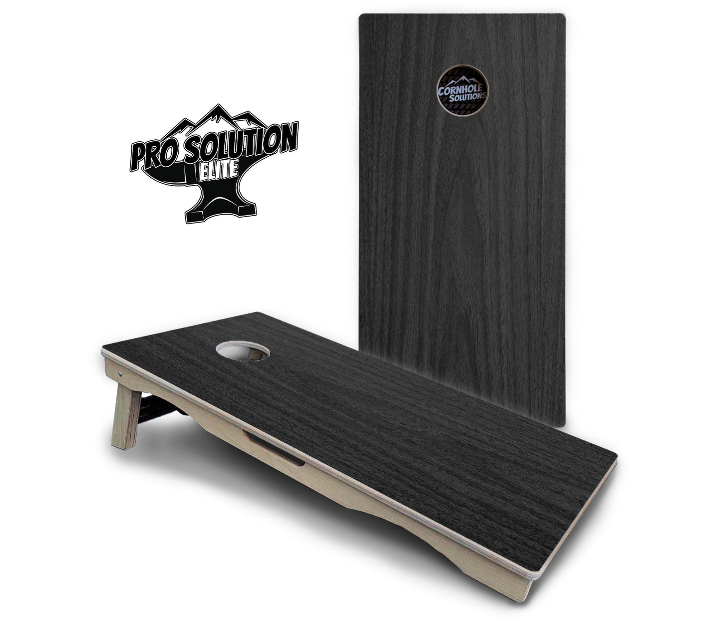 Dark Grey Wood Cornhole Boards - Pro Solution Elite Series