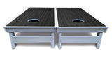 Dark Grey Wood Cornhole Boards - All Weather Series
