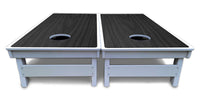 Dark Grey Wood Cornhole Boards - All Weather Series