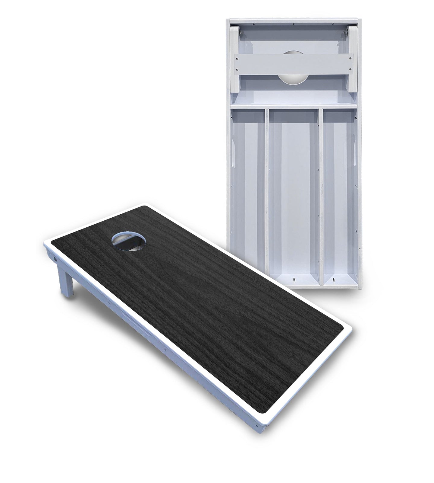 Dark Grey Wood Cornhole Boards - All Weather Series
