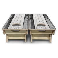 Mini Cornhole Boards - Grey Two Tone Slats