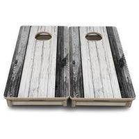Mini Cornhole Boards - Grey Two Tone Slats
