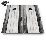 Grey Two Tone Slats Cornhole Boards - Pro Solution Elite Series
