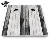 Grey Two Tone Slats Cornhole Boards - Pro Solution Elite Series
