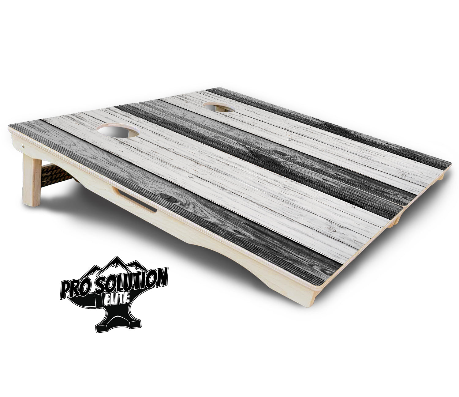 Grey Two Tone Slats Cornhole Boards - Pro Solution Elite Series