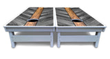 Grey Herringbone Cornhole Boards - All Weather Series