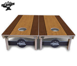 Brown Two Tone Planks Cornhole Boards - Pro Solution Elite Series