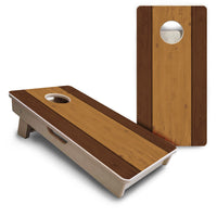 Mini Cornhole Boards - Brown Two Tone Planks