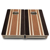 Mini Cornhole Boards - Brown Two Tone Stripes