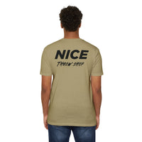 NICE Throw Shop Unisex Tee Black Logo – Multiple Colors