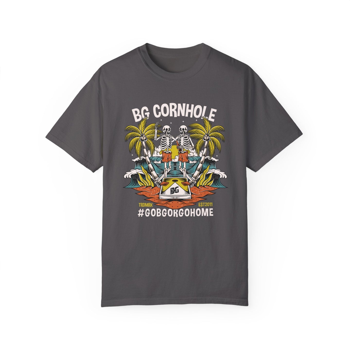 BG Cornhole Beach Skeleton Unisex Comfort Colors Tee - Multiple Colors
