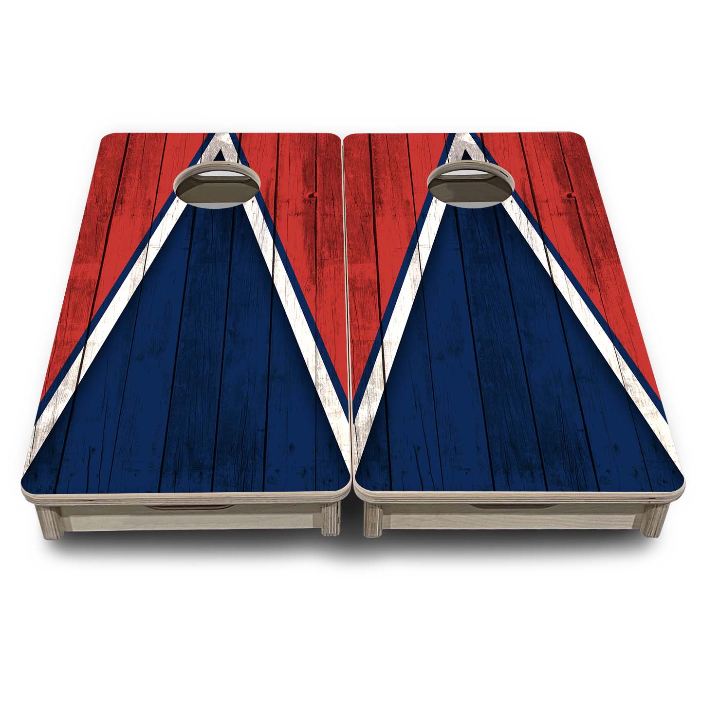 Mini Cornhole Boards - Team Color Triangle