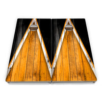 Orange / Black Triangle Cornhole Boards - Professional Tournament Series